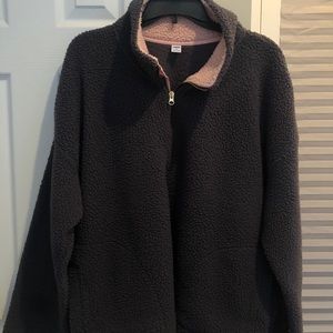 Quarter zip grey and pink